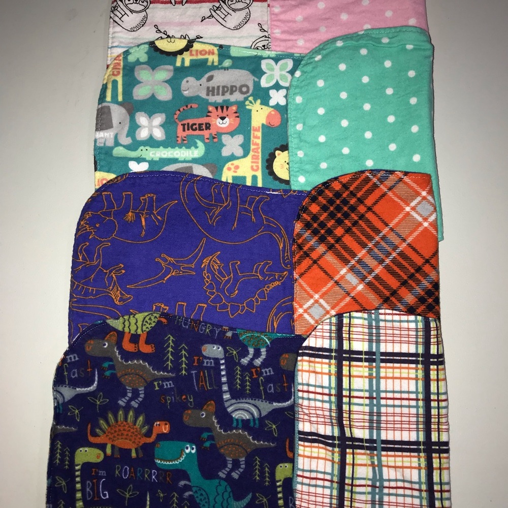 Homemade Flannel Burp Rags - Picture 4 of 5